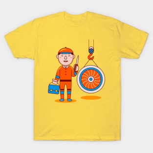 Cute Aerospace Engineer Cartoon T-Shirt